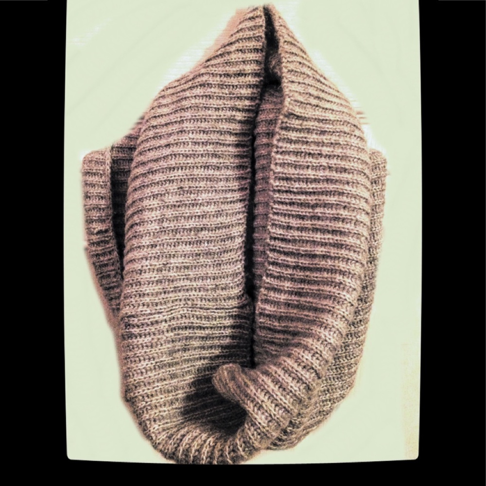 Knitted Cowl Neck Infinity Scarf